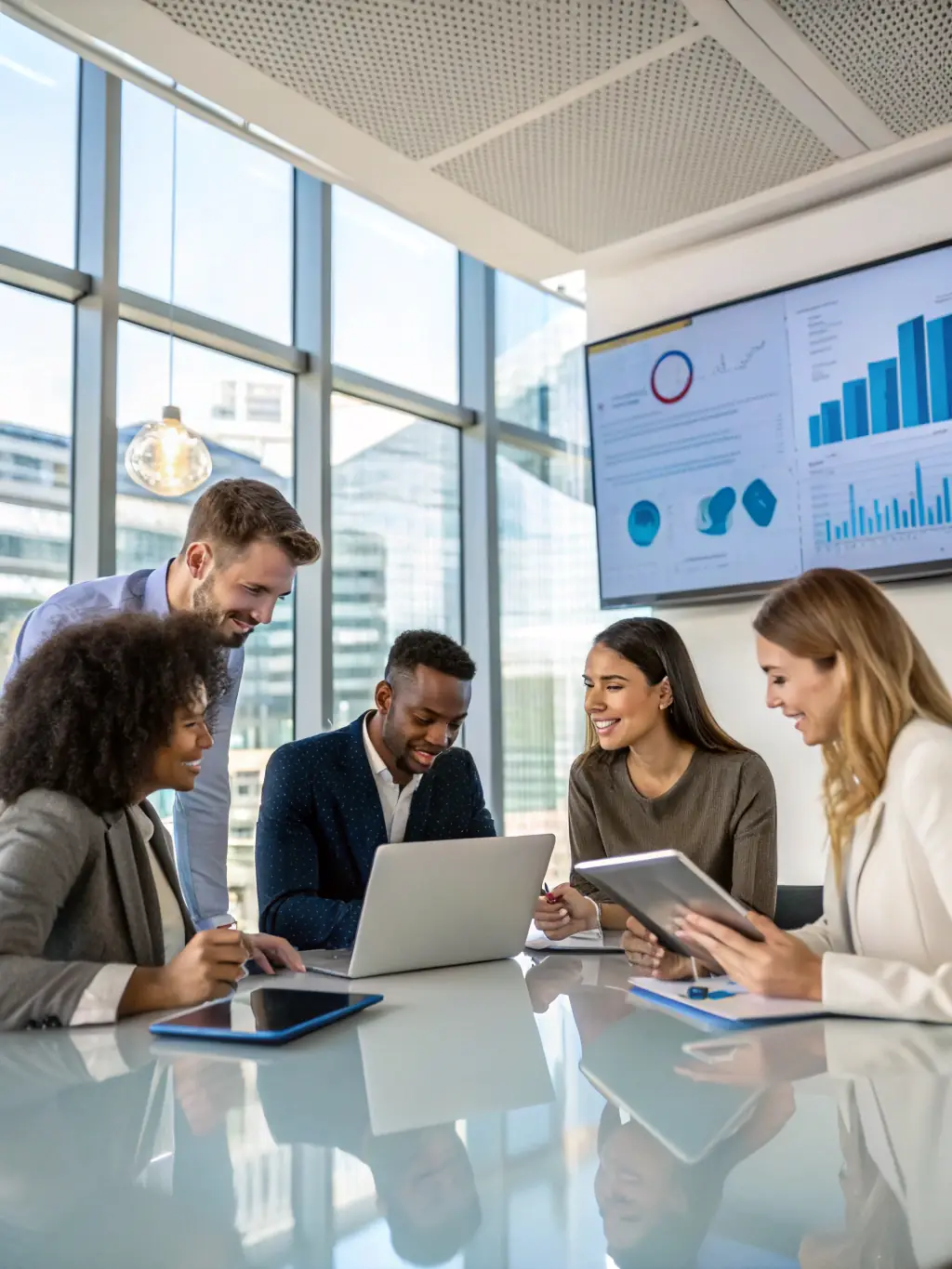 A team participating in a design thinking workshop, using visual aids and interactive exercises to generate new ideas and solutions.